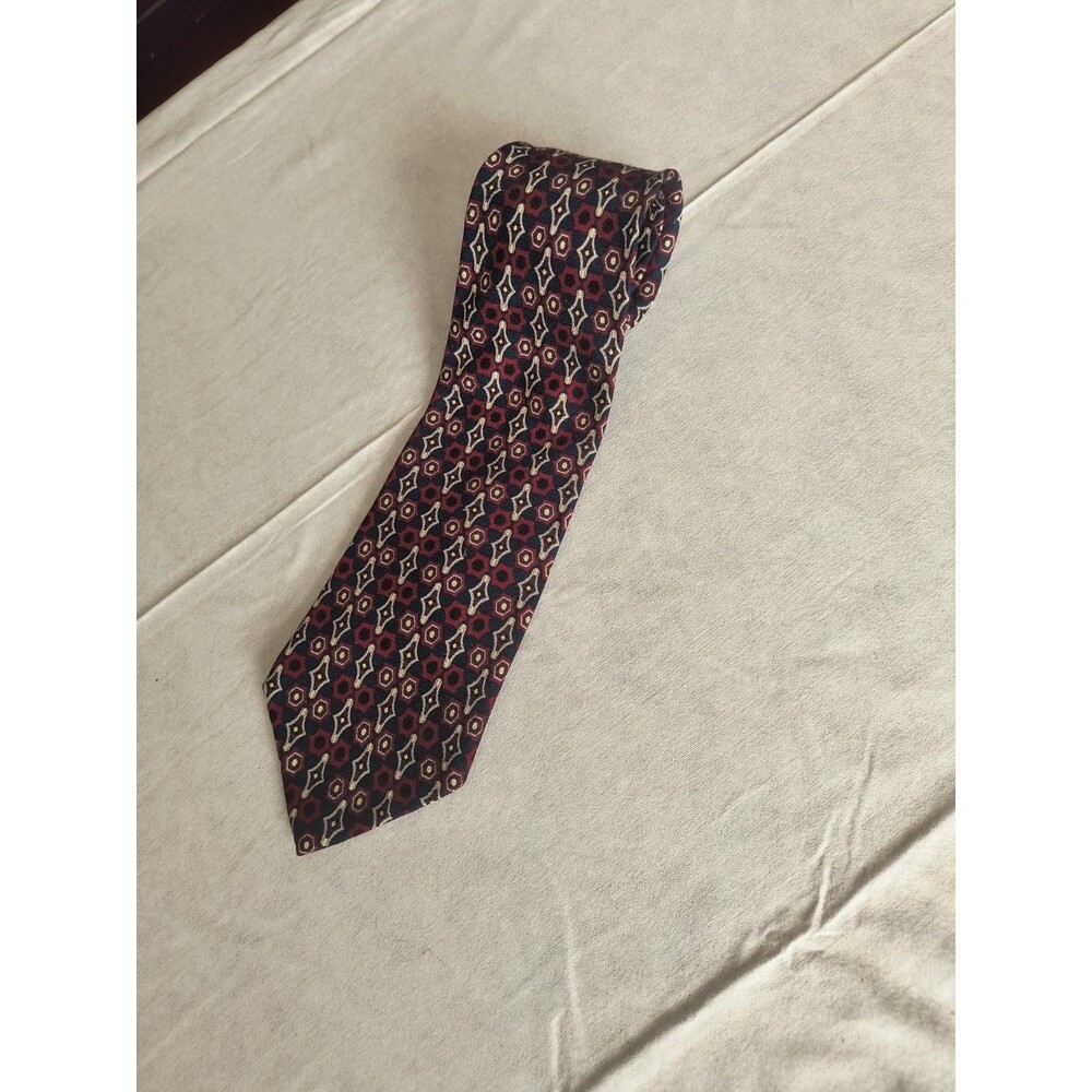 mallory church tie Mens Tall 100% Silk Vintage USA Very Good Condition